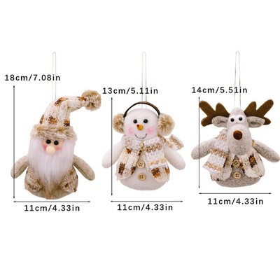 Bezauberndes Weihnachtspuppenset mit Weihnachtsmann Schneemann und Elch für fes