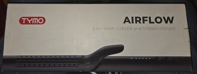 TYMO Airflow 2.0 Straightener & Curler Ionic Airflex Titanium Plate Black