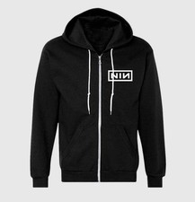 NIN Nine Inch Nails Logo Zip-Up Hoodie Size S-5XL Fanmade
