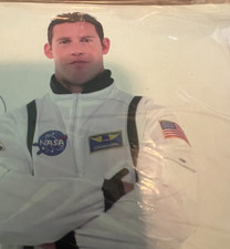 NASA Astronaut Costume Jumpsuit White Space Suit Halloween Cosplay Adult Small
