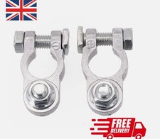 2 PCS Battery Terminals Positive Negative 10mm Stud Heavy Duty Truck HGV Pair