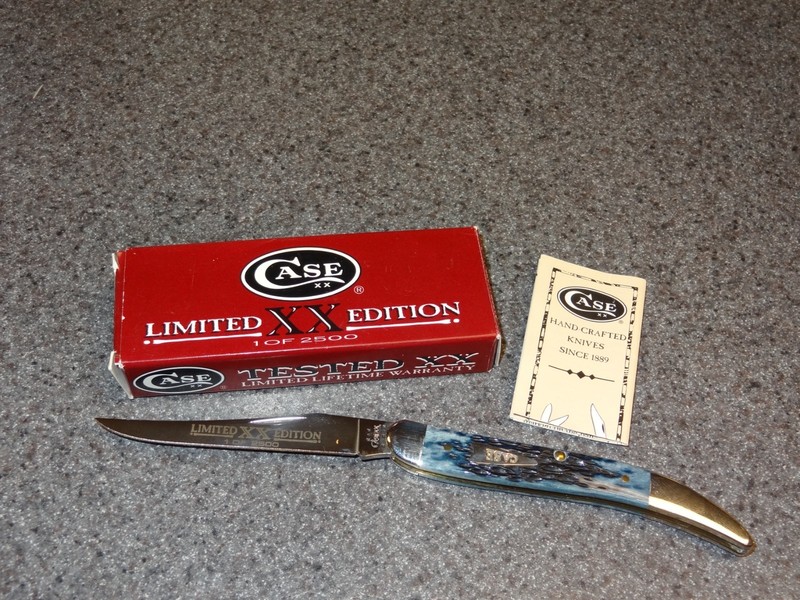 Case Limited XX Knife "Texas Toothpick" Blue w/ Box 1 of 2500