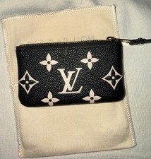 Authentic Louis Vuitton Key Pouch Bicolor Monogram Empreinte Leather M80885
