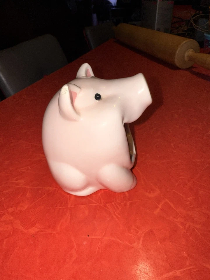 Soporte de esponja de cerámica Pink Pig Boston Warehouse Trading Corp 2002 usado Foto 2 de 4