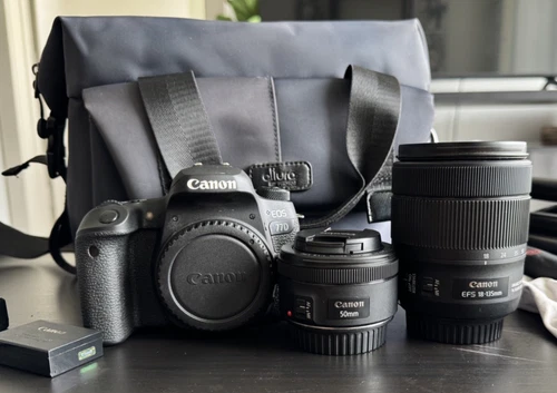 Canon EOS 77D  Digital Camera w/ Lenses, Bag and Extras - Great Condition
