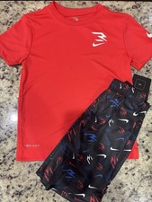 Nike Boys Size 6 Shirt  Shorts Set, New Basketball Theme