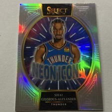 panini select neon icons prizm shai gilgeous-alexander #10 thunder nba 2024-25