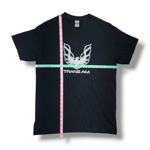 TRANS AM Black Gildan Cotton Pontiac Firebird Logo T-Shirt Men's M - Picture 3 of 10