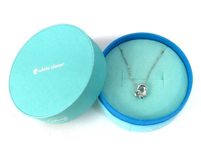white clover Ariel Dancing Stone Necklace Silver Accessory DISS009RD Used