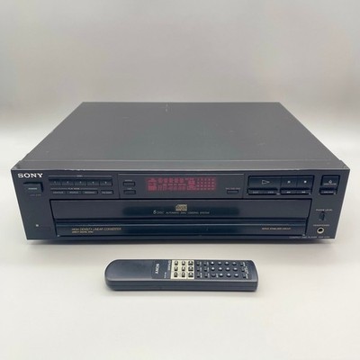 Sony CDP-C315 5-Disc CD Changer Made in Japan w Sony Remote (1991) TESTED WORKS