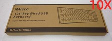 LOT OF 10 iMicro KB-US0803 104-Key Wired USB English Keyboard Black 