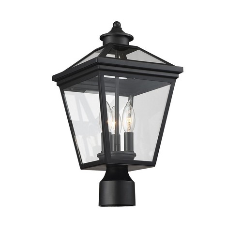 Ellijay 3 Light Outdoor Post Lantern in Black by Savoy House - 5-147-BK - Picture 6 of 6