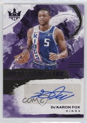 2024-25 Panini Court Kings Impressionist Ink Violet 22/25 De'Aaron Fox Auto 1p3t