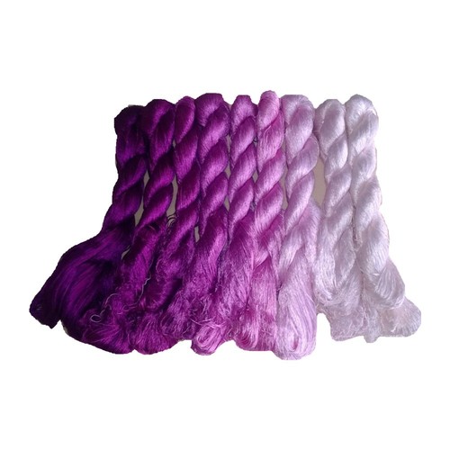 9 Skeins natural mulberry silk embroidery floss thread cross stitch thread DIY - Picture 5 of 19