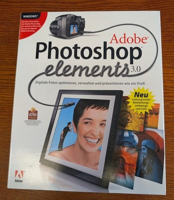 Adobe Photoshop Elements 3.0 für Windows - wie NEU komplett und in original Box