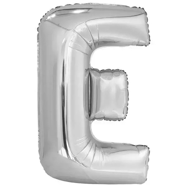 194099034654 Balon foliowy litera E srebrna 565x86cm Amscan 3690₽