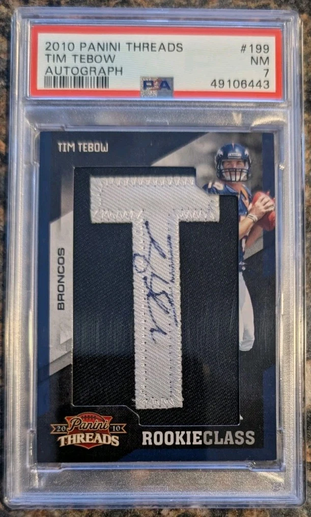 Tim Tebow Panini Threads #199 Autograph-T