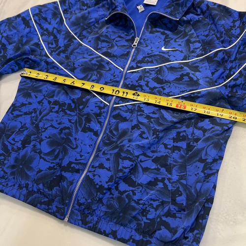 Nike Sportswear Windrunner Women's Loose UV Floral Camo Jacket Blue Size Small - Picture 4 of 9