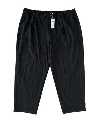 Eileen Fisher Sz 3X Tapered Ankle Pull On Pant Pockets Black 100% Wool NWT $228