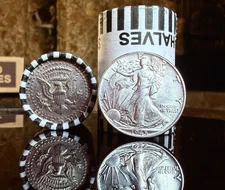Uncirculated Silver Walking Liberty Coin  & $10.00 Kennedy Half Dollar Bank Roll