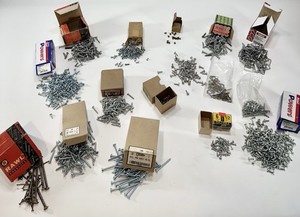 Vintage Screws, Nails, Staples and More READ DESCRIPTION BELOW