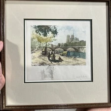 Signed In Pencil BY FRENCH ARTIST HENRI LE RICHE "NOTRE DAME" 1867-1944