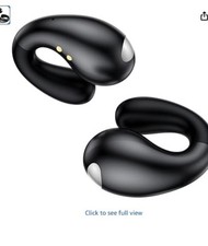 Open Ear Earbuds Wireless Bluetooth 5.3 Earphones, Flexible Clip On S19 Black