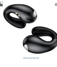 Open Ear Earbuds Wireless Bluetooth 5.3 Earphones, Flexible Clip On S19 Black