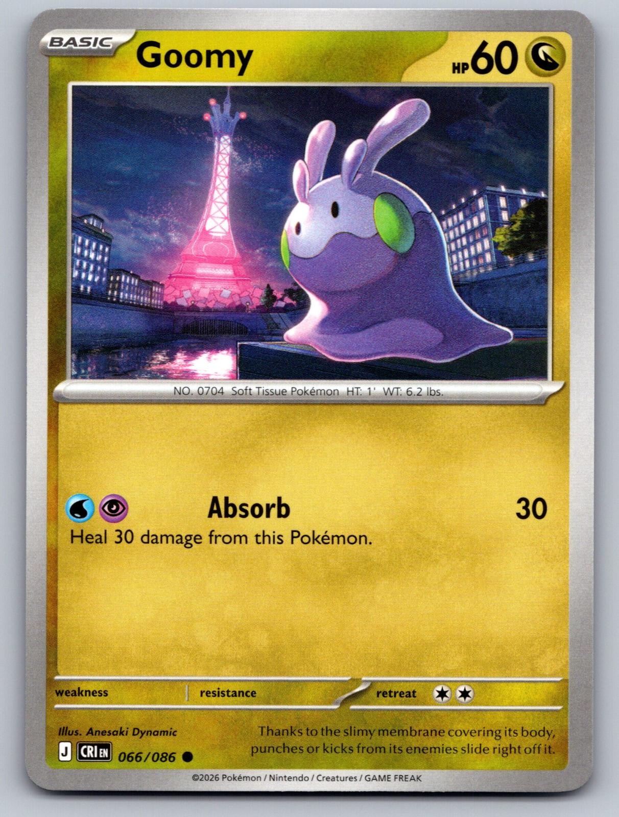 Goomy 066/086 Common Chaos Rising Pokemon Near Mint