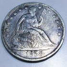 1858-O Seated Liberty Half Dollar Beautiful High Grade Coin Rare Date