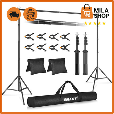 Foto Hintergrund Staender 3x3m verstellbar 6 Klemmen Fotostudio