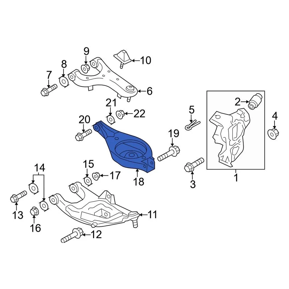 For Infiniti QX56 11-13 Infiniti Rear Left Upper Suspension Control Arm Foto 2 de 4