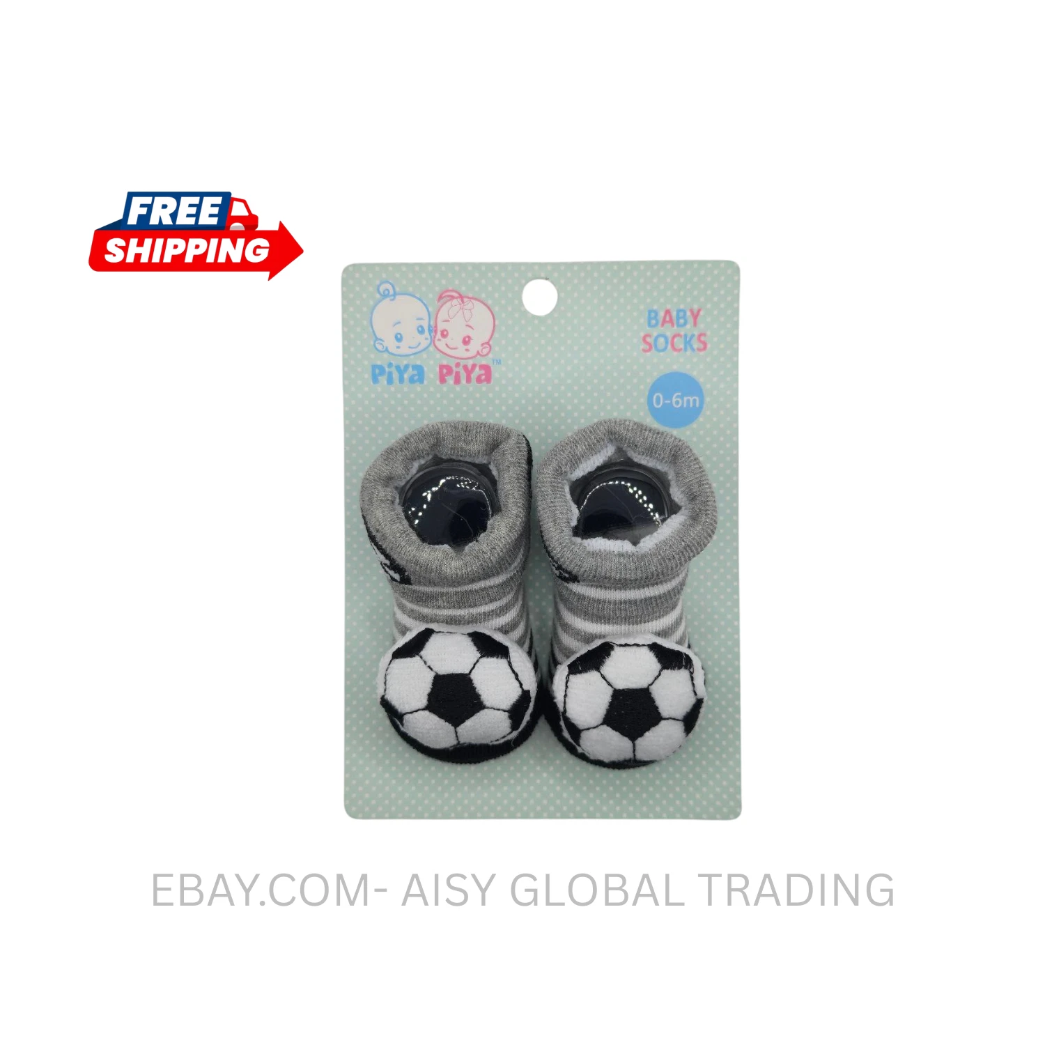 Infant 1 Pack Baby Boy Football Design Comfortable Newborn Footwear Socks
Opens in a new window or t