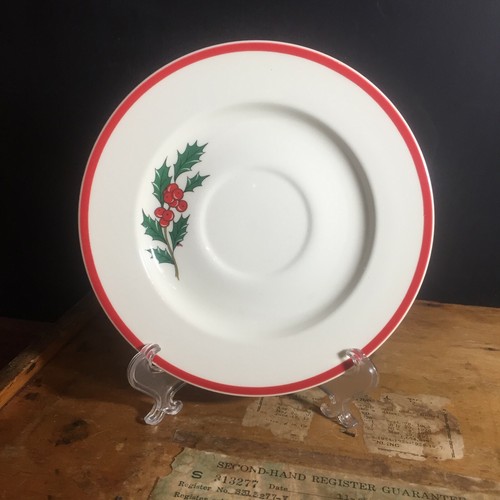 Taylor Smith Taylor Holly & Spruce Christmas Tree Red Trim Salad, Saucer or Cup - Picture 11 of 19