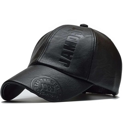 Pu Leathe Letter Printing Baseball Caps Spring and Autumn Outdoor Adjustable - Picture 8 of 27