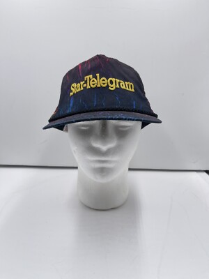 Vintage Rare Star Telegram Newspaper Zubaz Style Snapback Cap Hat