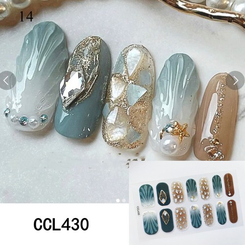 Full Size Nail Wraps Stickers Polish Manicure Art Self Stick Decor 3D Floral - Bild 130 von 156