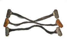 3x Vintage Multicore Color Copper Cable 24pin Connector Soviet Mainframe MIR 60s