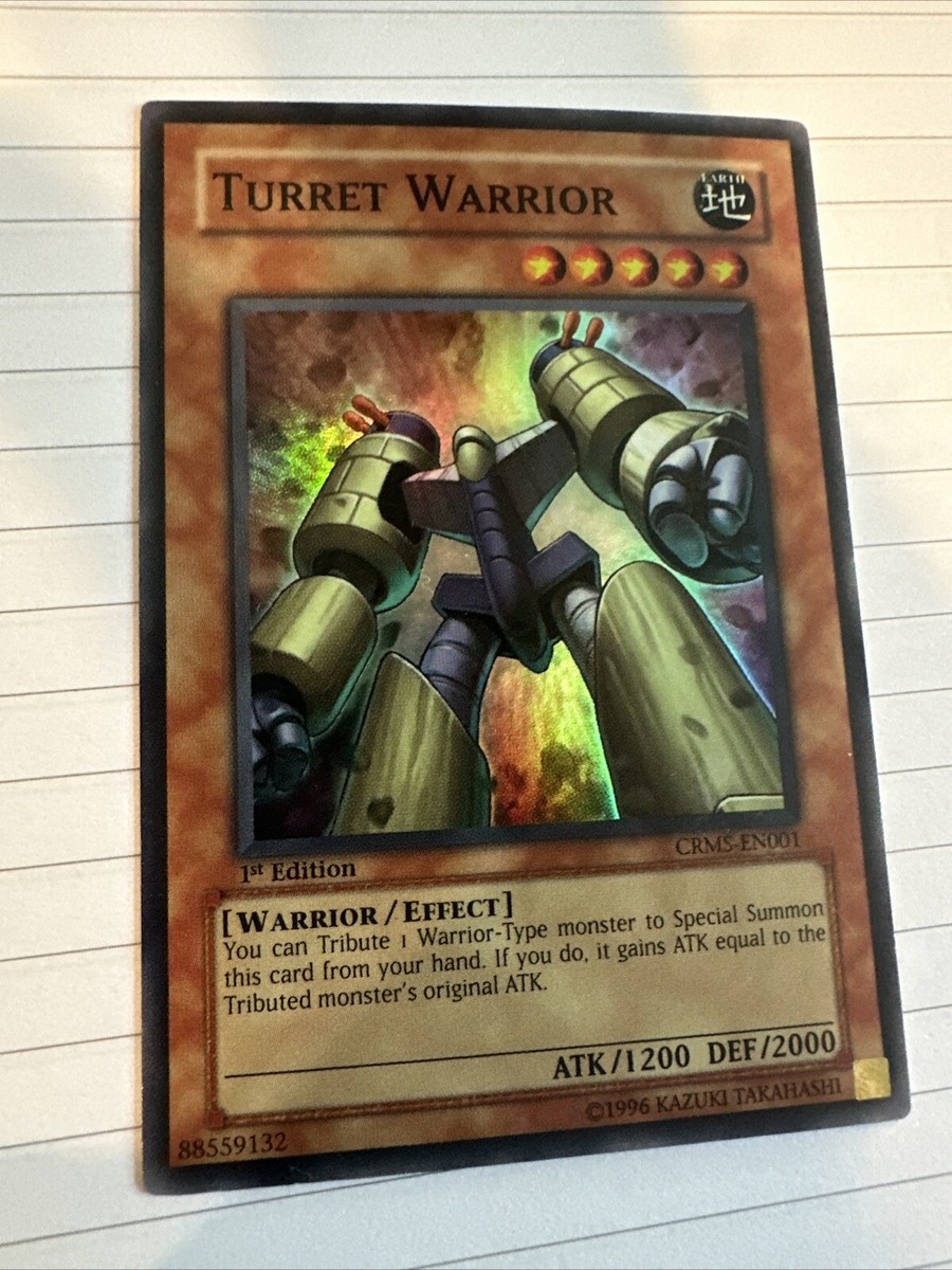 Yugioh - Turret Warrior (Super Rare) (1st Edition) - CRMS-EN001 NM 
