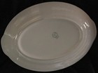 Vintage Taylor Smith Taylor USA 12” Oval Serving Platter Pink Rose 22K Gold Band — photo 3