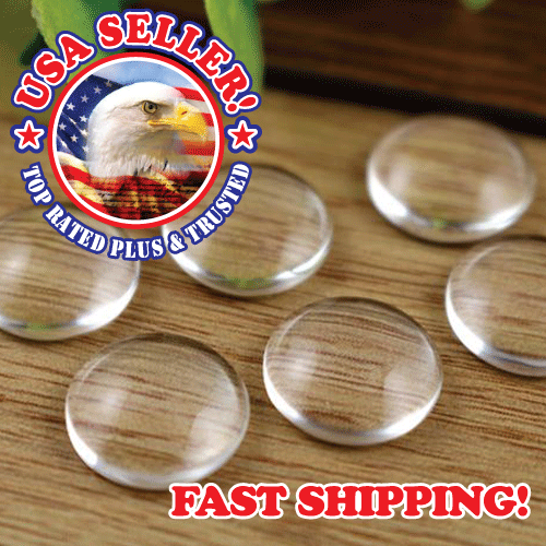 20 Stck. - 20 mm 0,75" Zoll PRO KUPPEL KREIS Glas Foto Anhänger Schmuck Cabochon Fliese - Bild 1 von 2