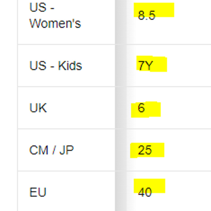 us 7y to eu size