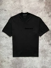 Essentials Fear of God Black T-Shirt Cotton Oversize Men's