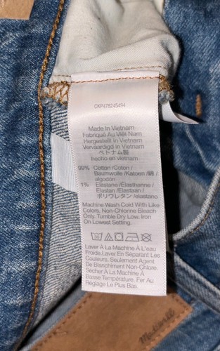 Madewell The Petite '90s Straight Jean Enmore Wash NWT Size 32 P Medium Wash NEW - Picture 12 of 13