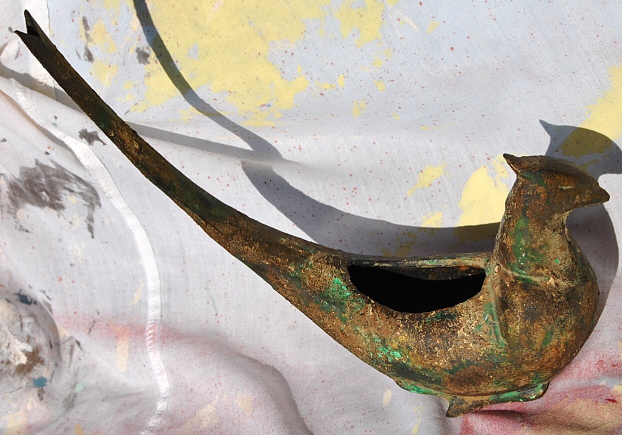 1840s Phoenix Gold Gilt Incense Burner Reputed Tong Wars Artifact