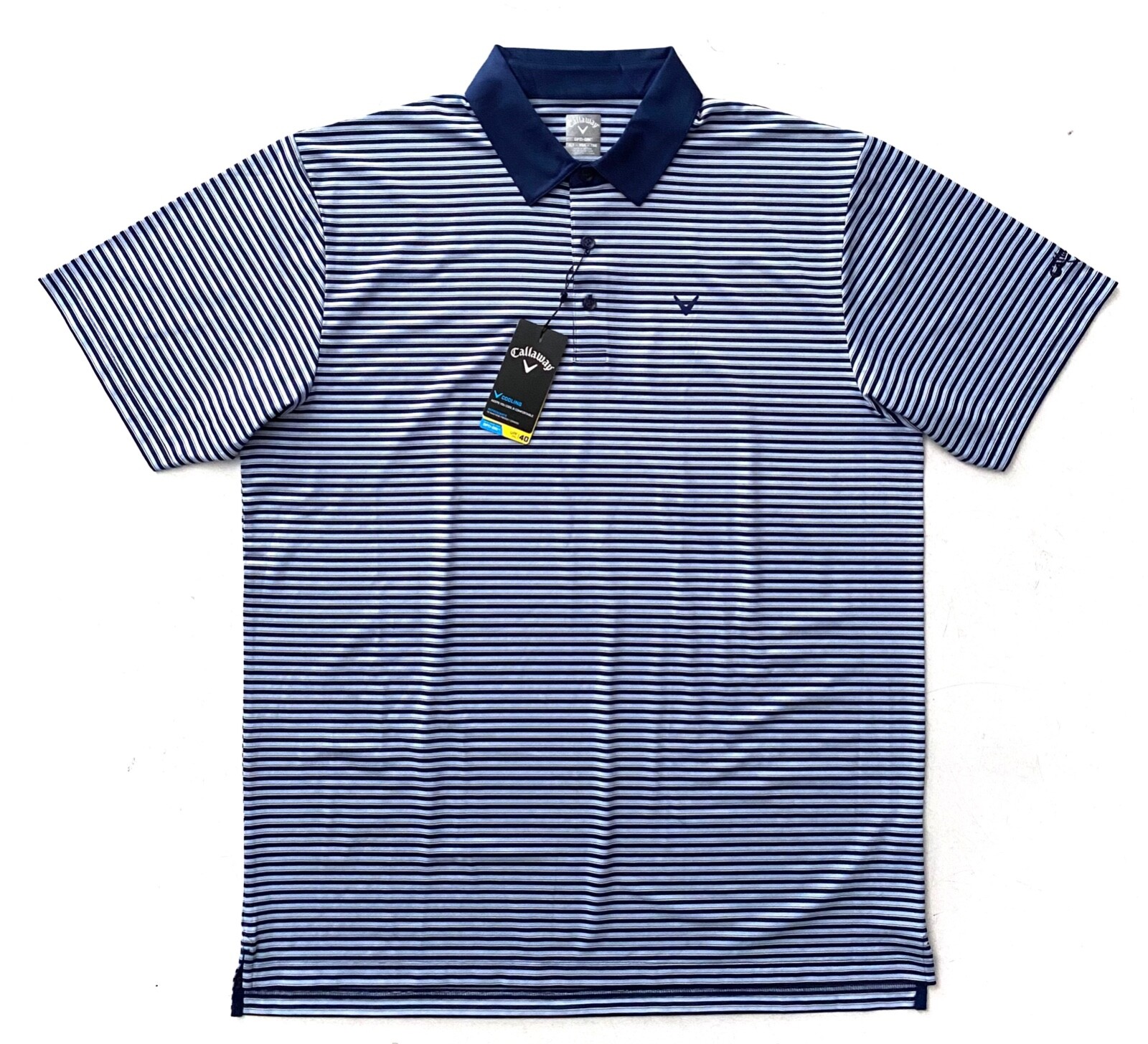Callaway Polo Shirt OptiDri Medieval Blue Stripe Nwt Golf Shirt XLT eBay