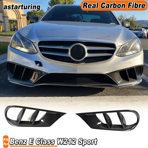 For Mercedes-Benz E Class W212 Sport REAL CARBON Fog Lamp Grill Air Vent Cover  - Bild 1 von 13