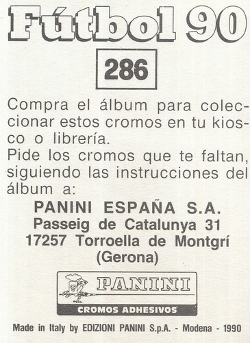 ELIGIR TO CHOOSE YOURS STICKERS PANINI FUTBOL 90 1a 2a DIVISION : 250 to 420 + E - Picture 49 of 278