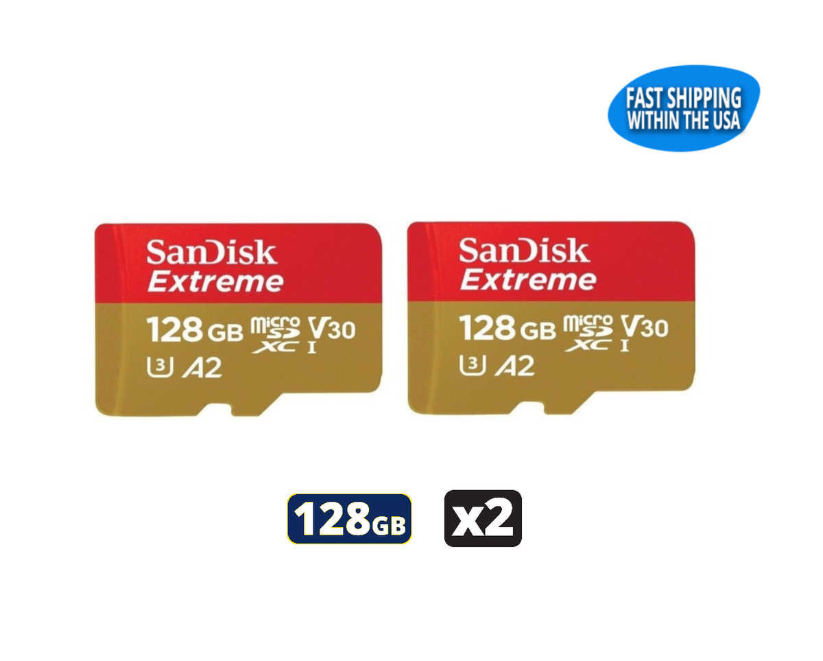 Sandisk 128GB Extreme MicroSD Memory Card GoPro HERO10 Black Bones 