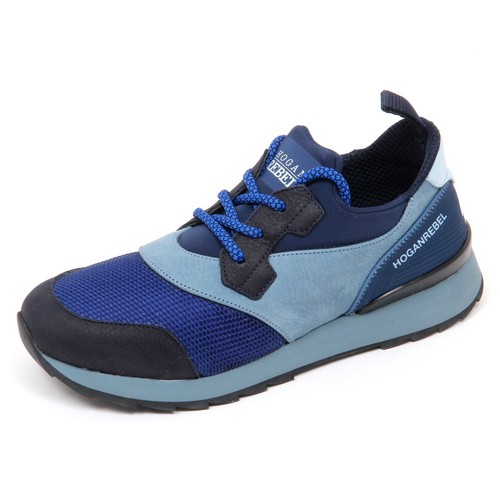 hogan rebel r261 scarpa sneaker uomo nero marrone art. hxm2610r6719nv0n30